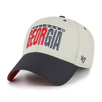 Unisex '47 Gray/Black Georgia Bulldogs Half Block Text MVP Adjustable Hat