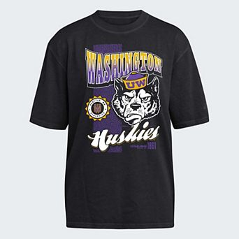 Women's adidas Black Washington Huskies Premium Fashion T-Shirt