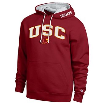 Men's Champion Cardinal USC Trojans Arch Tackle Twill Hoodie