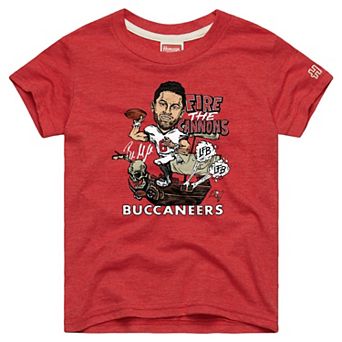 Youth Homage Baker Mayfield Red Tampa Bay Buccaneers Caricature T-Shirt