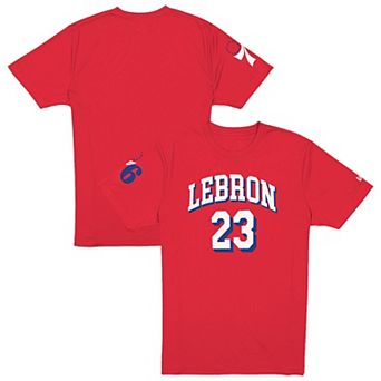 Men's New Era LeBron James Red Philadelphia 76ers T-Shirt