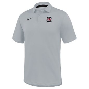 Men's Nike Gray South Carolina Gamecocks 2026 Sideline Coaches Dri-FIT Tour Polo