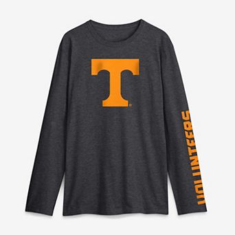 Men's Logo Athletic Heather Gray Tennessee Volunteers Primary Logo Long Sleeve T-Shirt