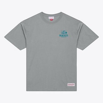 Men's Mitchell & Ness Gray Charlotte Hornets Core Essentials T-Shirt