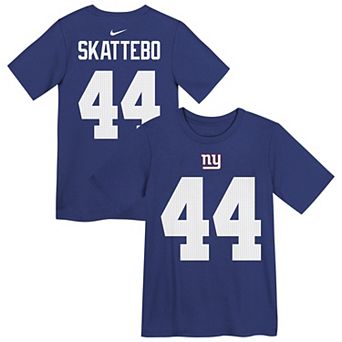 Preschool Nike Cam Skattebo Royal New York Giants Player Name & Number T-Shirt