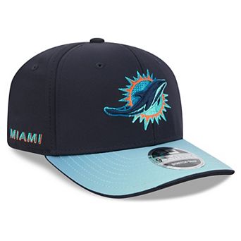 Men's New Era Navy Miami Dolphins Rivalries Collection 9SEVENTY Adjustable Hat