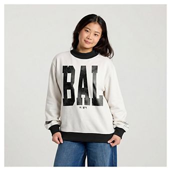 Women's Fanatics Cream Baltimore Orioles City Abbreviation Sweatshirt