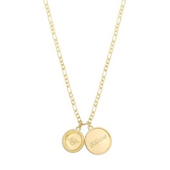 LUV AJ Miami Dolphins Double Coin Logo Necklace