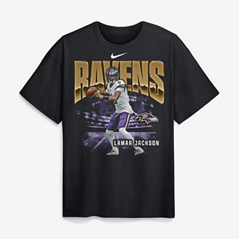 Men's Nike Lamar Jackson Black Baltimore Ravens Player Graphic Max90 T-Shirt