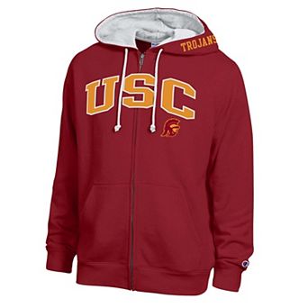 Men's Champion Cardinal USC Trojans Arch Logo Full-Zip Fleece Hoodie