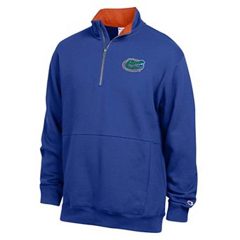 Men's Champion Royal Florida Gators Fleece Quarter-Zip Pullover