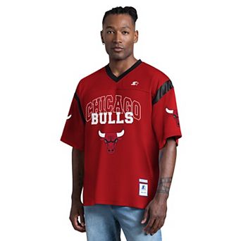Men's Starter Red Chicago Bulls Game Day V-Neck T-Shirt