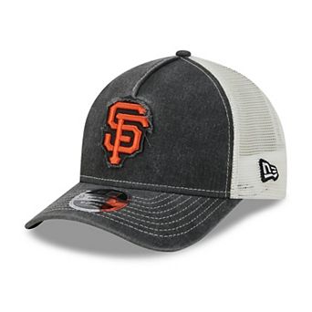 Men's New Era Black San Francisco Giants Fan 9FORTY A-Frame Trucker Adjustable Hat