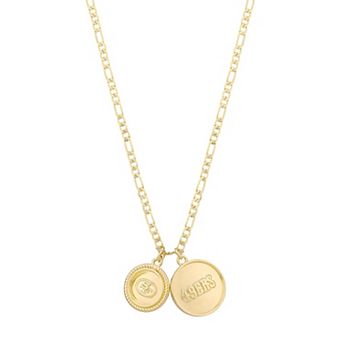 LUV AJ San Francisco 49ers Double Coin Logo Necklace