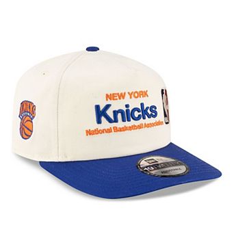 Men's New Era Cream New York Knicks Chrome Wordmark Adjustable Hat