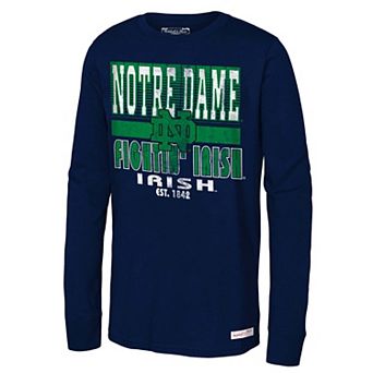 Youth Navy Notre Dame Fighting Irish Retro Big Game Long Sleeve T-Shirt