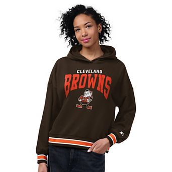 Women's Starter Brown Cleveland Browns Vintage Home Plate Hoodie