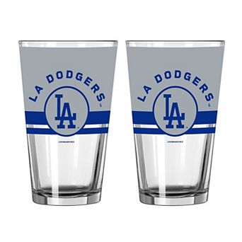 Logo Brands Los Angeles Dodgers Two-Piece 16oz. Horizon Pint Glass Set