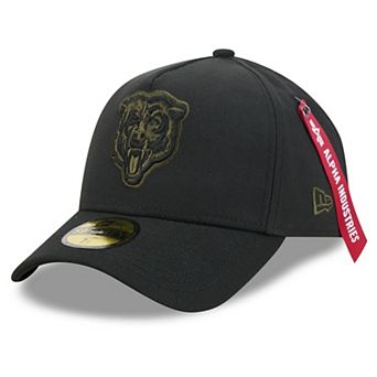 Men's New Era x Alpha Industries Black Chicago Bears A-Frame 59FORTY Fitted Hat