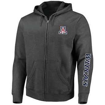 Men's Profile Heather Charcoal Arizona Wildcats Big & Tall Full-Zip Hoodie