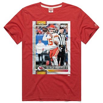 Unisex Homage Patrick Mahomes Red Kansas City Chiefs NFL Topps Trading Card Tri-Blend T-Shirt