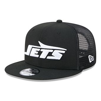 Men's New Era Black/White New York Jets 9FIFTY Snapback Trucker Hat