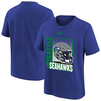 Youth Nike Royal Seattle Seahawks Vintage Helmet T-Shirt