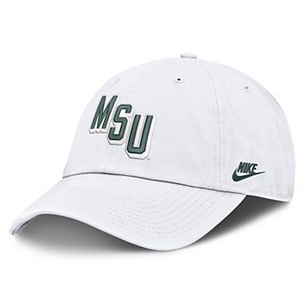 Men's Nike White Michigan State Spartans Legacy Letter & Mascot Club Adjustable Hat