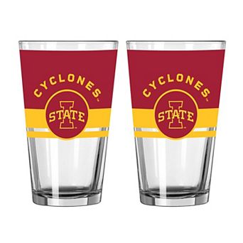 Logo Brands Iowa State Cyclones Two-Piece 16oz. Horizon Pint Glass Set