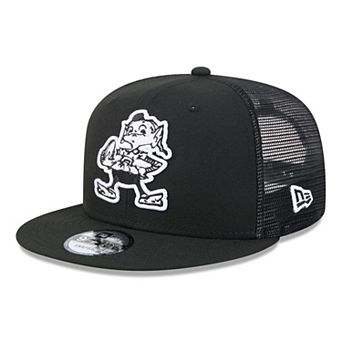 Men's New Era Black/White Cleveland Browns 9FIFTY Snapback Trucker Hat