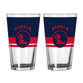 Logo Brands Ole Miss Rebels Two-Piece 16oz. Horizon Pint Glass Set