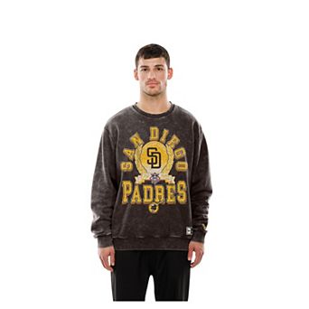 Men's New Era Brown San Diego Padres Mineral Washed Crewneck Sweatshirt