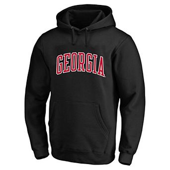 Men's Champion Black Georgia Bulldogs Arch Over Tackle Twill Hoodie