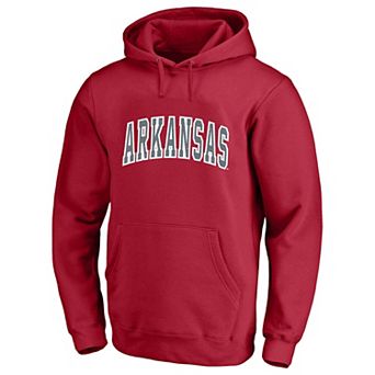 Men's Champion Cardinal Arkansas Razorbacks Arch Over Tackle Twill Hoodie