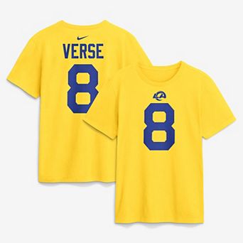 Men's Nike Jared Verse Gold Los Angeles Rams Name & Number T-Shirt