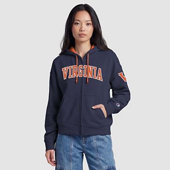 Women's Champion Navy Virginia Cavaliers Arch Full-Zip Fleece Hoodie