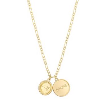 LUV AJ New England Patriots Double Coin Logo Necklace