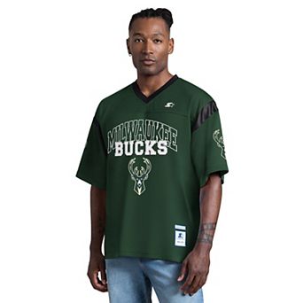 Men's Starter Hunter Green Milwaukee Bucks Game Day V-Neck T-Shirt