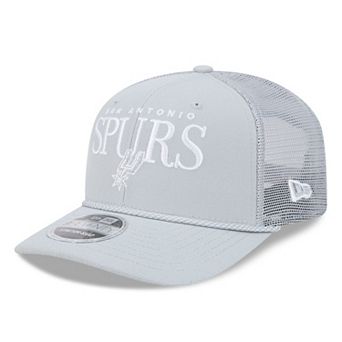 Men's New Era Silver San Antonio Spurs Tonal 9SEVENTY Adjustable Trucker Hat