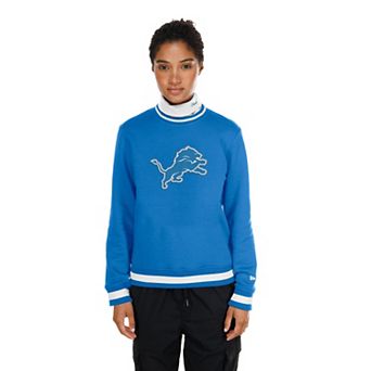Women's New Era Blue Detroit Lions Sport Classics Turtleneck