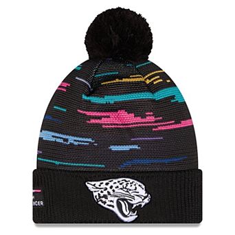 Men's New Era Black Jacksonville Jaguars 2026 NFL Crucial Catch Cuffed Knit Hat with Pom