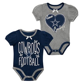 Newborn Outerstuff Navy Dallas Cowboys Star Power Creeper Two-Piece Set