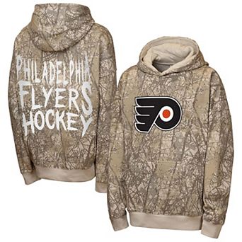 Youth Outerstuff Natural Philadelphia Flyers Fast & Furious Oversized Pullover Hoodie