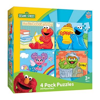 Masterpieces Puzzles Sesame Street 4-Pack Kids 24 pc Puzzles