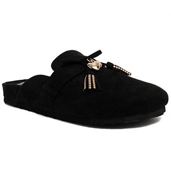 Juicy by Juicy Couture Women's Dante2 Slip-On Clog Slippers with Bow Accent