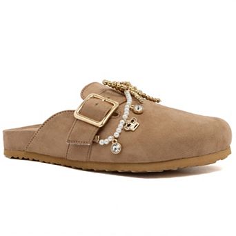 Juicy by Juicy Couture Women's Closed Toe Clog Slipper With Buckle Detail