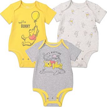 Disney's Winnie the Pooh 3-Pack Short Sleeve Bodysuits