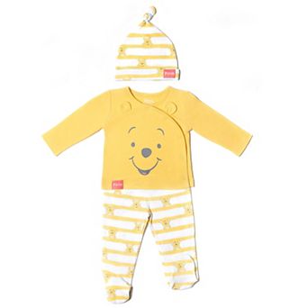 Disney's Winnie the Pooh 3 pc Top Footed Pants and Hat Set