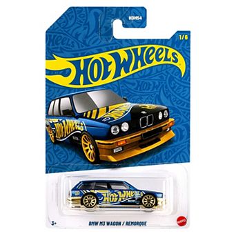 Hot Wheels 1:64 Scale Die-Cast BMW M3 Wagon with Purple-& Gold-Colored Deco Toy Car