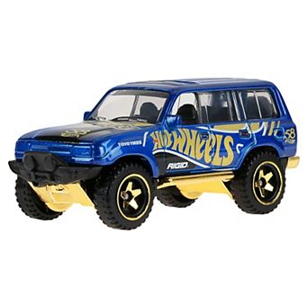 Hot Wheels 1:64 Scale Toyota Land Cruiser 80 Die-Cast Toy Car with Purple-& Gold-Colored Deco